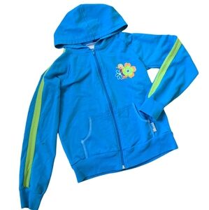 RARE Vintage 1990s Y2K 00s Disney Lizzie McGuire turquoise hoodie sweatshirt
